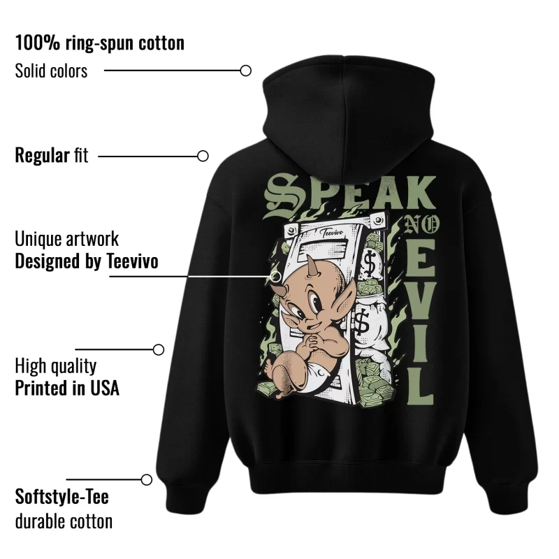 TeeVivo Hoodie Match Air Jordan 4 Retro Seafoam Speak no evil – Air Jordan 4 Hoodie, AJ4 Hoodie