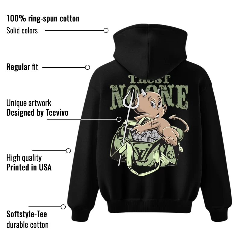 TeeVivo Hoodie Match Air Jordan 4 Retro Seafoam Trust no one – Air Jordan 4 Hoodie, AJ4 Hoodie