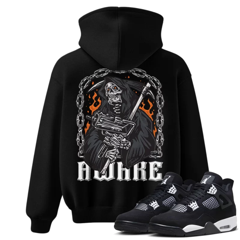 TeeVivo Hoodie Match Air Jordan 4 Retro White Thunder Awake – Air Jordan 4 Hoodie, AJ4 Hoodie