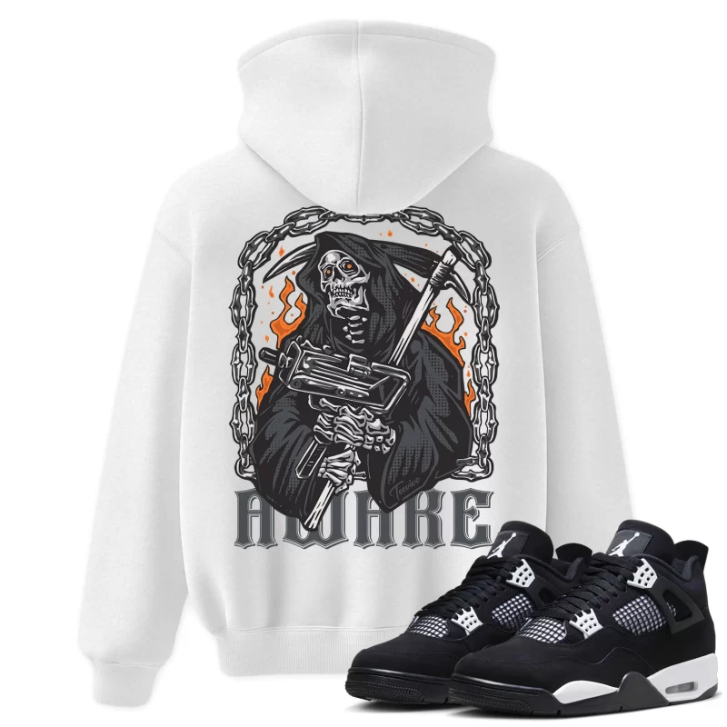 TeeVivo Hoodie Match Air Jordan 4 Retro White Thunder Awake – Air Jordan 4 Hoodie, AJ4 Hoodie