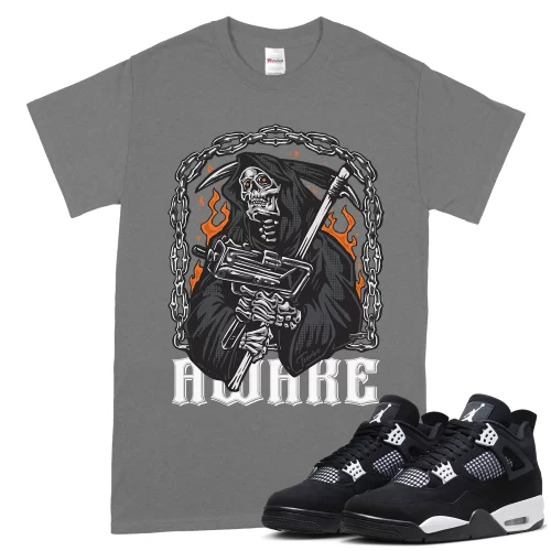 TeeVivo T-Shirt Match Air Jordan 4 Retro White Thunder Awake – Air Jordan 4 Shirt, AJ4 Shirt
