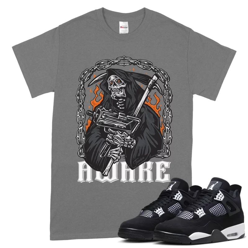 TeeVivo T-Shirt Match Air Jordan 4 Retro White Thunder Awake – Air Jordan 4 Shirt, AJ4 Shirt