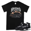 TeeVivo T-Shirt Match Air Jordan 4 Retro White Thunder Blessed – Air Jordan 4 Shirt, AJ4 Shirt