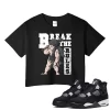 TeeVivo Crop Top Match Air Jordan 4 Retro White Thunder Break the rules – Air Jordan 4 Crop Top, AJ4 Crop Top
