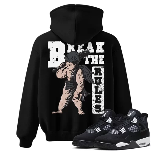 TeeVivo Hoodie Match Air Jordan 4 Retro White Thunder Break the rules – Air Jordan 4 Hoodie, AJ4 Hoodie