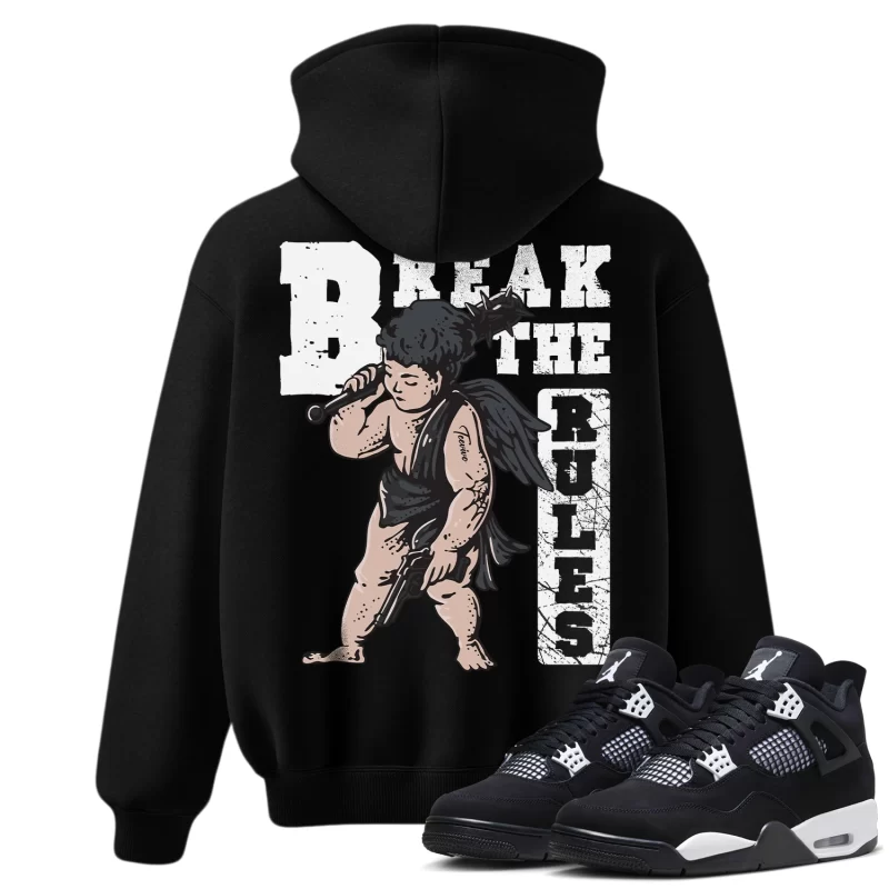 TeeVivo Hoodie Match Air Jordan 4 Retro White Thunder Break the rules – Air Jordan 4 Hoodie, AJ4 Hoodie
