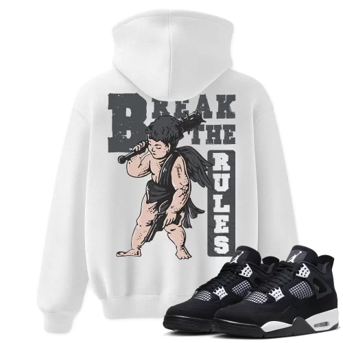TeeVivo Hoodie Match Air Jordan 4 Retro White Thunder Break the rules – Air Jordan 4 Hoodie, AJ4 Hoodie