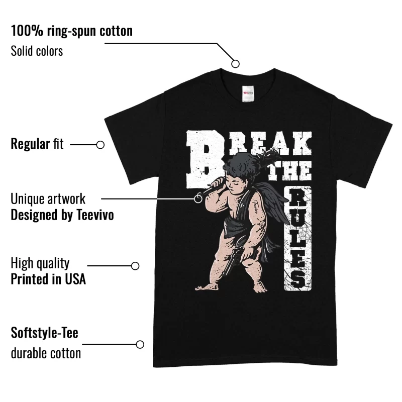 TeeVivo T-Shirt Match Air Jordan 4 Retro White Thunder Break the rules – Air Jordan 4 Shirt, AJ4 Shirt