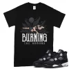 TeeVivo T-Shirt Match Air Jordan 4 Retro White Thunder Burning the ground – Air Jordan 4 Shirt, AJ4 Shirt