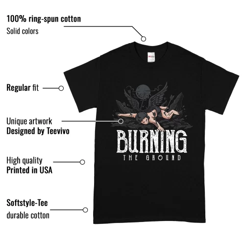 TeeVivo T-Shirt Match Air Jordan 4 Retro White Thunder Burning the ground – Air Jordan 4 Shirt, AJ4 Shirt