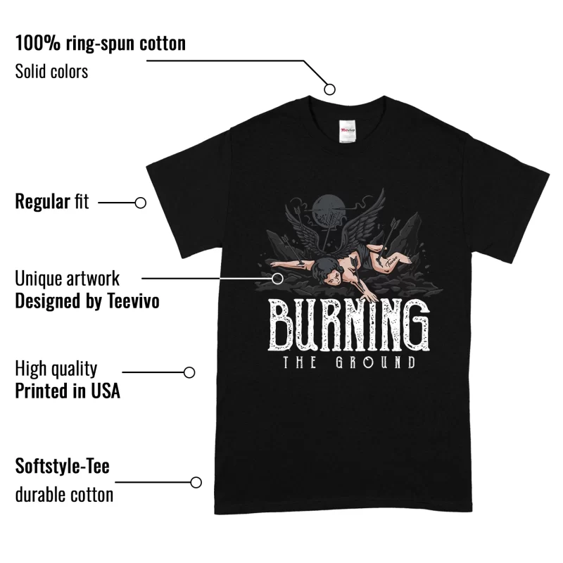 TeeVivo T-Shirt Match Air Jordan 4 Retro White Thunder Burning the ground – Air Jordan 4 Shirt, AJ4 Shirt