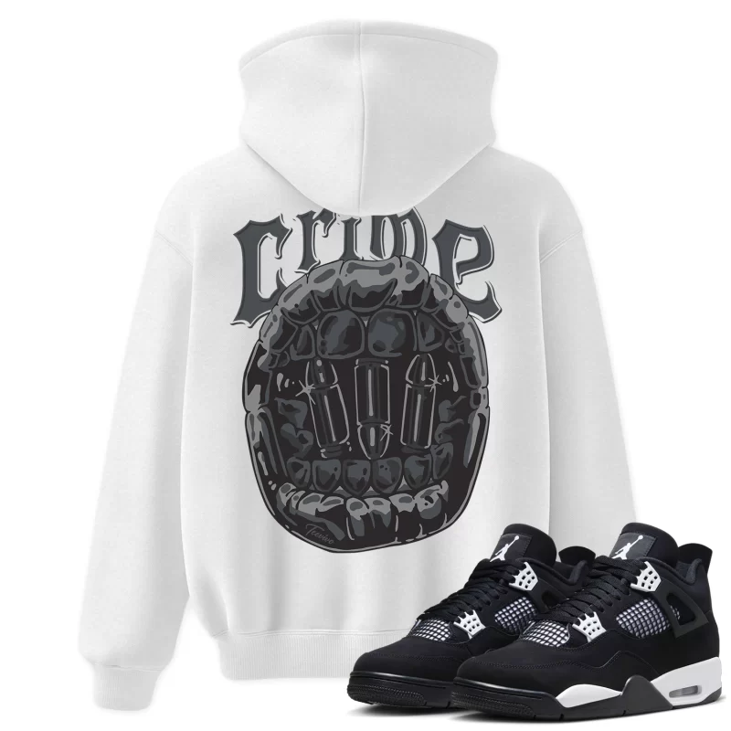 TeeVivo Hoodie Match Air Jordan 4 Retro White Thunder Crime – Air Jordan 4 Hoodie, AJ4 Hoodie