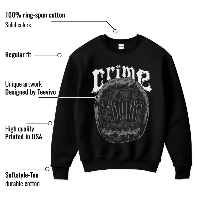TeeVivo Sweatshirt Match Air Jordan 4 Retro White Thunder Crime – Air Jordan 4 Sweatshirt, AJ4 Sweatshirt