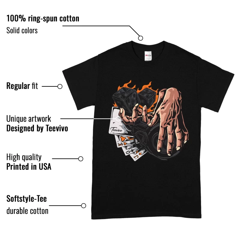 TeeVivo T-Shirt Match Air Jordan 4 Retro White Thunder Gambling – Air Jordan 4 Shirt, AJ4 Shirt