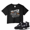 TeeVivo Crop Top Match Air Jordan 4 Retro White Thunder Heaven vibes – Air Jordan 4 Crop Top, AJ4 Crop Top