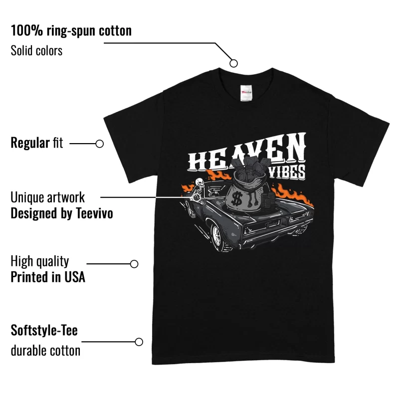 TeeVivo T-Shirt Match Air Jordan 4 Retro White Thunder Heaven vibes – Air Jordan 4 Shirt, AJ4 Shirt