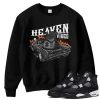 TeeVivo Sweatshirt Match Air Jordan 4 Retro White Thunder Heaven vibes – Air Jordan 4 Sweatshirt, AJ4 Sweatshirt