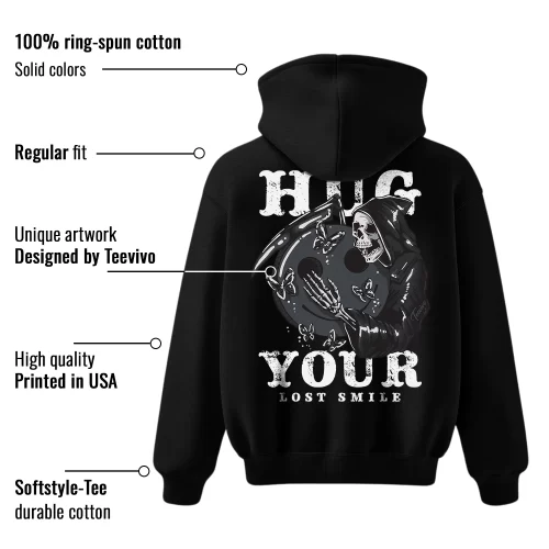 TeeVivo Hoodie Match Air Jordan 4 Retro White Thunder Hug your lost smile – Air Jordan 4 Hoodie, AJ4 Hoodie