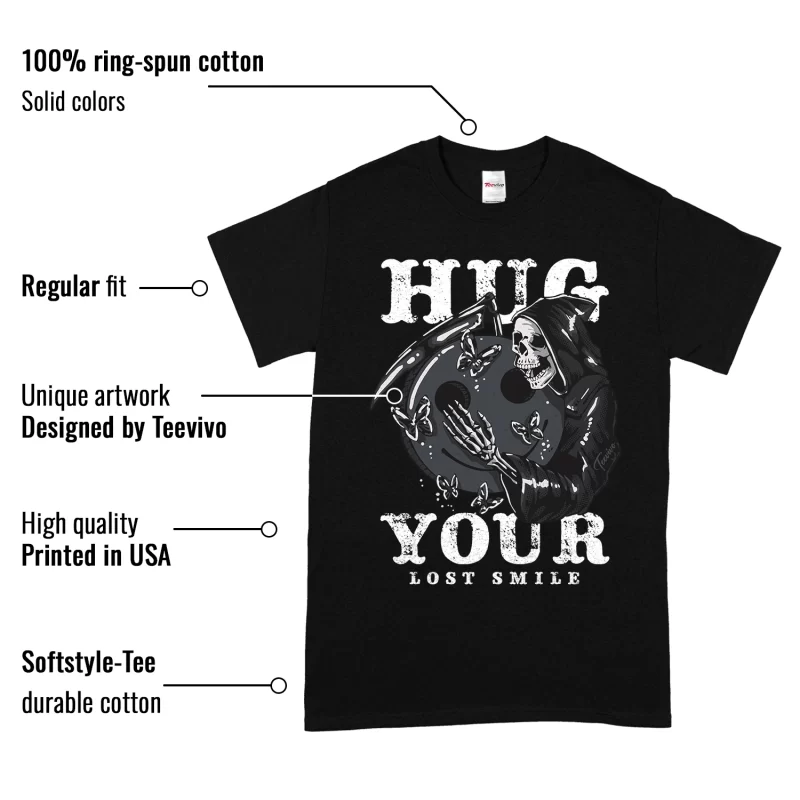 TeeVivo T-Shirt Match Air Jordan 4 Retro White Thunder Hug your lost smile – Air Jordan 4 Shirt, AJ4 Shirt