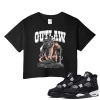 TeeVivo Crop Top Match Air Jordan 4 Retro White Thunder Outlaw – Air Jordan 4 Crop Top, AJ4 Crop Top