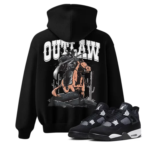 TeeVivo Hoodie Match Air Jordan 4 Retro White Thunder Outlaw – Air Jordan 4 Hoodie, AJ4 Hoodie