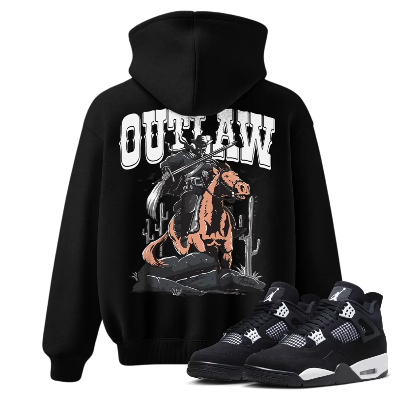 TeeVivo Hoodie Match Air Jordan 4 Retro White Thunder Outlaw – Air Jordan 4 Hoodie, AJ4 Hoodie