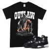 TeeVivo T-Shirt Match Air Jordan 4 Retro White Thunder Outlaw – Air Jordan 4 Shirt, AJ4 Shirt