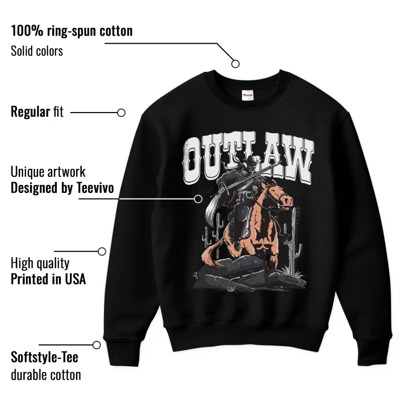 TeeVivo Sweatshirt Match Air Jordan 4 Retro White Thunder Outlaw – Air Jordan 4 Sweatshirt, AJ4 Sweatshirt