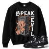 TeeVivo Sweatshirt Match Air Jordan 4 Retro White Thunder Speak no evil – Air Jordan 4 Sweatshirt, AJ4 Sweatshirt