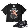 TeeVivo Crop Top Match Air Jordan 4 Retro White Thunder Trust no one – Air Jordan 4 Crop Top, AJ4 Crop Top