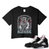 TeeVivo Crop Top Match Air Jordan 5 Retro OG Black Metallic Reimagined Awake – Air Jordan 5 Crop Top, AJ5 Crop Top