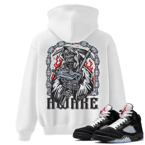 TeeVivo Hoodie Match Air Jordan 5 Retro OG Black Metallic Reimagined Awake – Air Jordan 5 Hoodie, AJ5 Hoodie