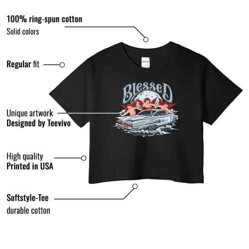TeeVivo Crop Top Match Air Jordan 5 Retro OG Black Metallic Reimagined Blessed – Air Jordan 5 Crop Top, AJ5 Crop Top