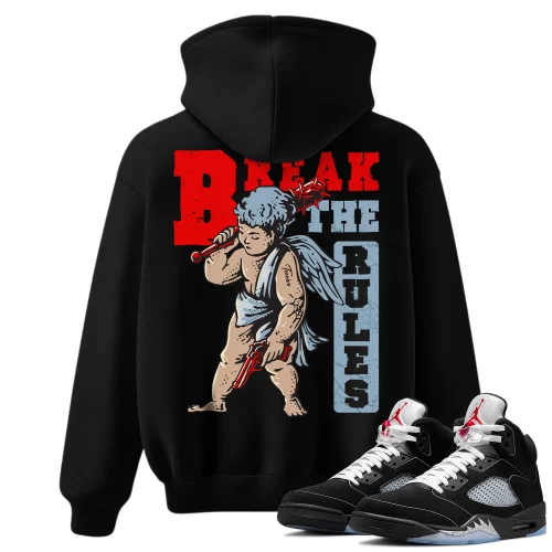 TeeVivo Hoodie Match Air Jordan 5 Retro OG Black Metallic Reimagined Break the rules – Air Jordan 5 Hoodie, AJ5 Hoodie