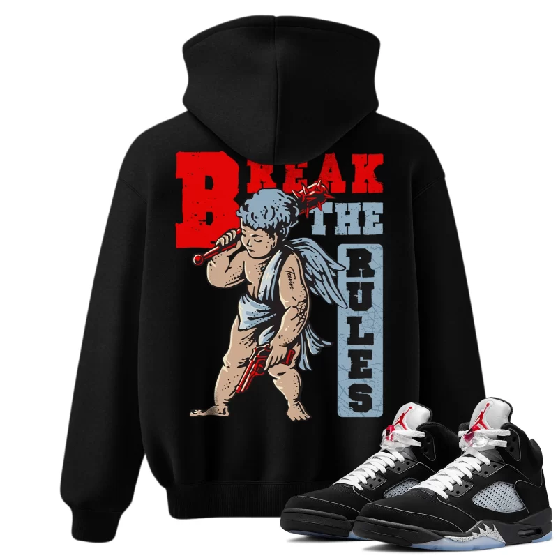 TeeVivo Hoodie Match Air Jordan 5 Retro OG Black Metallic Reimagined Break the rules – Air Jordan 5 Hoodie, AJ5 Hoodie