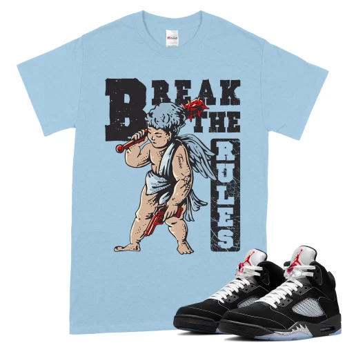 TeeVivo T-Shirt Match Air Jordan 5 Retro OG Black Metallic Reimagined Break the rules – Air Jordan 5 Shirt, AJ5 Shirt