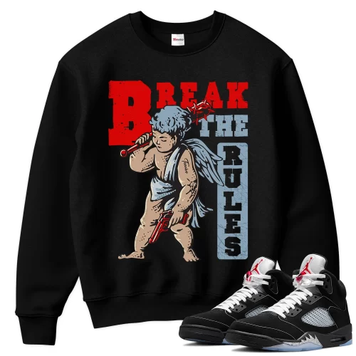 TeeVivo Sweatshirt Match Air Jordan 5 Retro OG Black Metallic Reimagined Break the rules – Air Jordan 5 Sweatshirt, AJ5 Sweatshirt