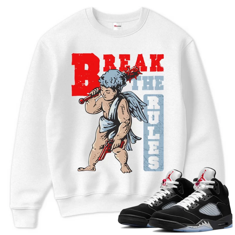TeeVivo Sweatshirt Match Air Jordan 5 Retro OG Black Metallic Reimagined Break the rules – Air Jordan 5 Sweatshirt, AJ5 Sweatshirt