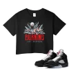 TeeVivo Crop Top Match Air Jordan 5 Retro OG Black Metallic Reimagined Burning the ground – Air Jordan 5 Crop Top, AJ5 Crop Top