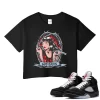 TeeVivo Crop Top Match Air Jordan 5 Retro OG Black Metallic Reimagined God Daaamn – Air Jordan 5 Crop Top, AJ5 Crop Top