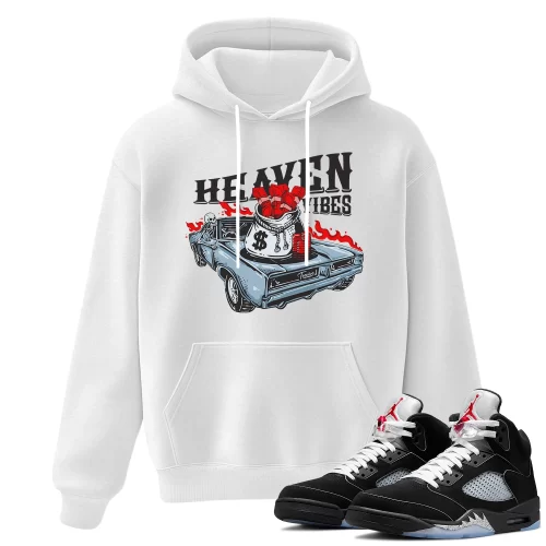 TeeVivo Hoodie Match Air Jordan 5 Retro OG Black Metallic Reimagined Heaven vibes – Air Jordan 5 Hoodie, AJ5 Hoodie
