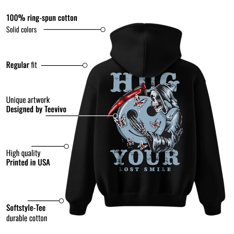 TeeVivo Hoodie Match Air Jordan 5 Retro OG Black Metallic Reimagined Hug your lost smile – Air Jordan 5 Hoodie, AJ5 Hoodie