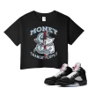 TeeVivo Crop Top Match Air Jordan 5 Retro OG Black Metallic Reimagined Money change people – Air Jordan 5 Crop Top, AJ5 Crop Top