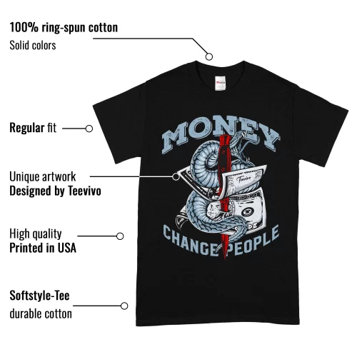 TeeVivo T-Shirt Match Air Jordan 5 Retro OG Black Metallic Reimagined Money change people – Air Jordan 5 Shirt, AJ5 Shirt