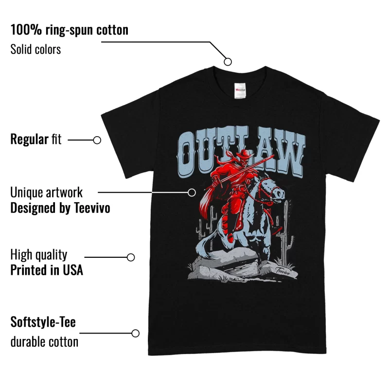 TeeVivo T-Shirt Match Air Jordan 5 Retro OG Black Metallic Reimagined Outlaw – Air Jordan 5 Shirt, AJ5 Shirt