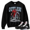 TeeVivo Sweatshirt Match Air Jordan 5 Retro OG Black Metallic Reimagined Outlaw – Air Jordan 5 Sweatshirt, AJ5 Sweatshirt
