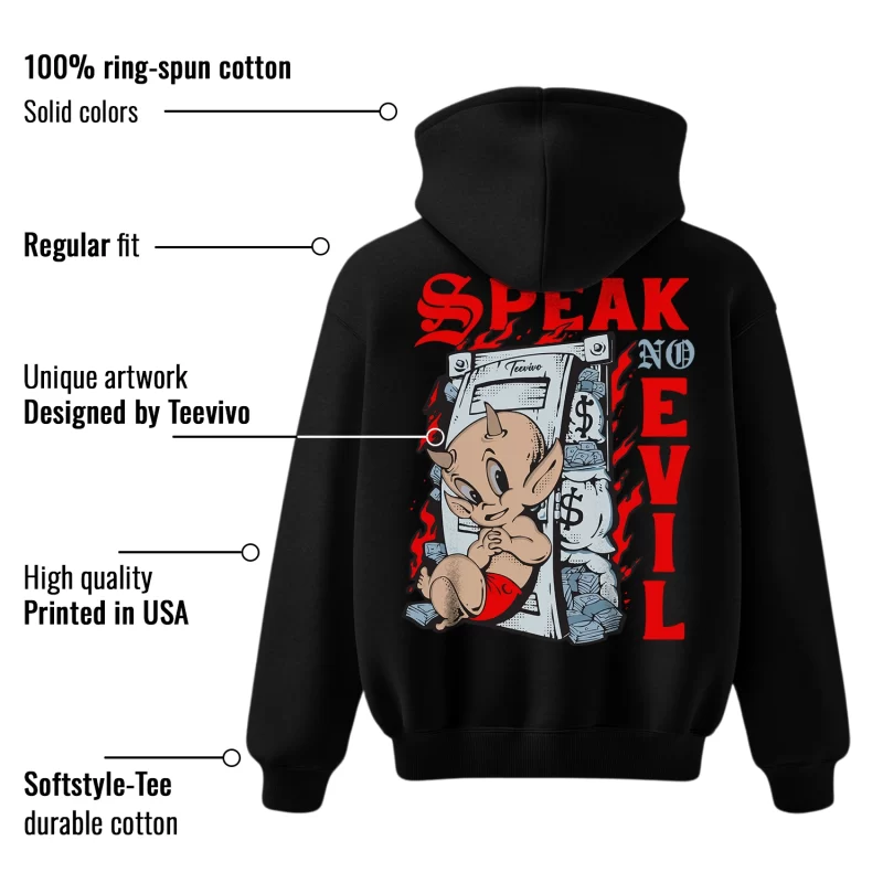 TeeVivo Hoodie Match Air Jordan 5 Retro OG Black Metallic Reimagined Speak no evil – Air Jordan 5 Hoodie, AJ5 Hoodie