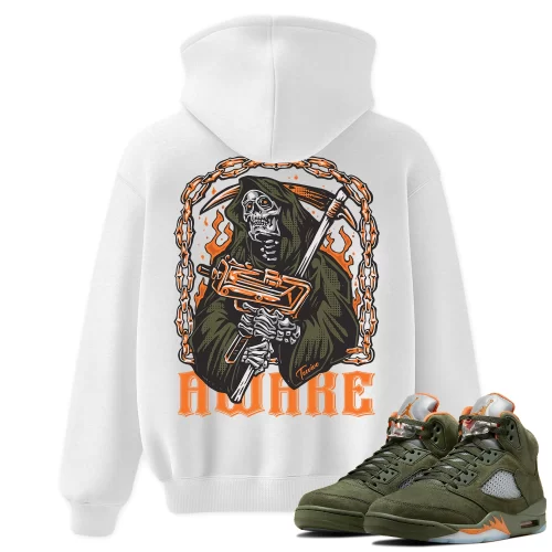 TeeVivo Hoodie Match Air Jordan 5 Retro Olive Awake – Air Jordan 5 Hoodie, AJ5 Hoodie