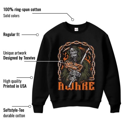 TeeVivo Sweatshirt Match Air Jordan 5 Retro Olive Awake – Air Jordan 5 Sweatshirt, AJ5 Sweatshirt