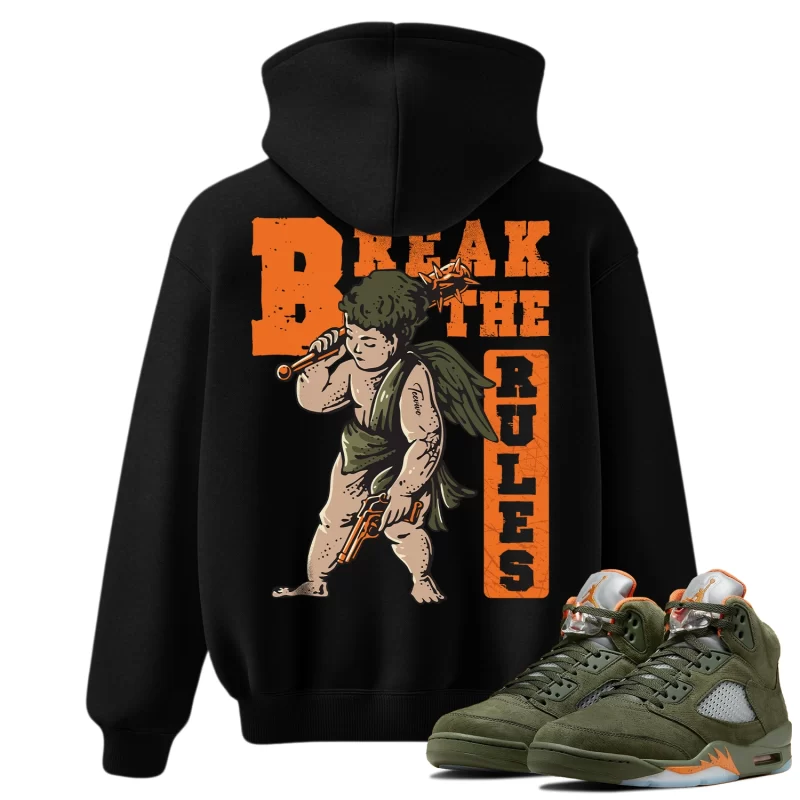 TeeVivo Hoodie Match Air Jordan 5 Retro Olive Break the rules – Air Jordan 5 Hoodie, AJ5 Hoodie